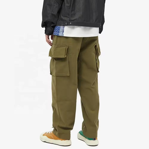 New Arrival Baggy <b>Cargo</b> Pants Custom Vintage Utility Wear Adjustable 100% Cotton Trousers <b>Cargo</b> Pants For Men's Wears OEM - Product Image 2