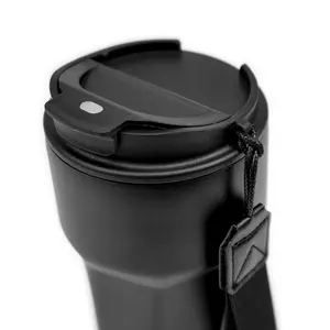 Gobelet isotherme à double paroi en acier inoxydable de 480 ml avec poignée et couvercle, maintien thermique de 12 à 24 heures, design minimaliste, idéal pour les voyages - Product Image 1