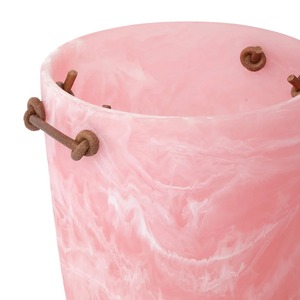 Seau à glace en résine haut de gamme pour vin et champagne avec poignées en corde, forme personnalisée, articles de bar de luxe pour hôtels, restaurants, fêtes à domicile - Product Image 3