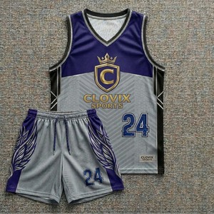 Ensemble d'uniformes de basketball personnalisés par sublimation – Meilleur prix de gros – Maillot et short de basketball pour hommes Clovix Sports - Product Image 3