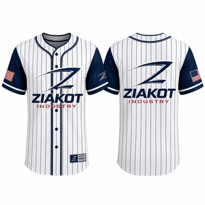 ZIAKOT เสื้อเบสบอลสีเขียวมะกอกสำหรับผู้ชาย พิมพ์ลายธงแบบระเหิด ระบายอากาศได้ดี แขนสั้น เสื้อผ้าเบสบอลของแท้ ทรงพอดีตัว - Product Image 2