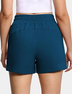 Shorts de Yoga para Mujer, Cintura Alta, Secado Rápido, 100% Poliéster, Sin Costuras, Ropa Deportiva, Shorts Casuales con Cintura Elástica - Product Image 6