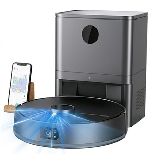 SUDEX Aspirateur robot et serpillière connecté Wi-Fi avec filtre HEPA, vidage automatique, batterie, nettoyage intelligent pour usage domestique - Product Image 5