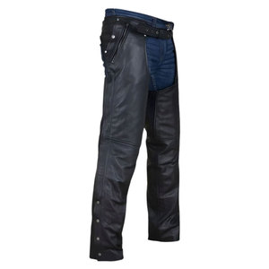 Polainas largas de cuero genuino estilo western para montar a caballo, polainas de cuero partido para hombre a bajo precio - Product Image 4