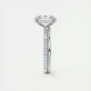 Bague de fiançailles Glitterbomb sertie de diamants ovales de 2,40 carats cultivés en laboratoire, en or blanc 14 carats - Product Image 1