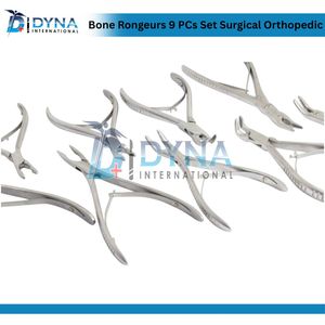 Kit de Rongeurs Manuales de Alta Calidad de 9 Piezas, Instrumentos Quirúrgicos Ortopédicos de Acero Inoxidable Clase I con Certificación CE - Product Image 5