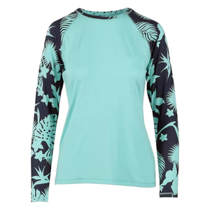 เสื้อเชิ้ตแขนยาวสำหรับเล่นเซิร์ฟและว่ายน้ำผู้ชาย รุ่นใหม่ ผ้าฝ้าย 100% ระบายอากาศได้ดี รับสกรีนโลโก้ เสื้อแรชการ์ดผู้ชาย - Product Image 1