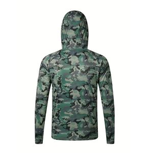 เสื้อฮู้ดตกปลาสำหรับมืออาชีพ ป้องกันแสงแดด พร้อมหน้ากากปิดจมูก - Product Image 6