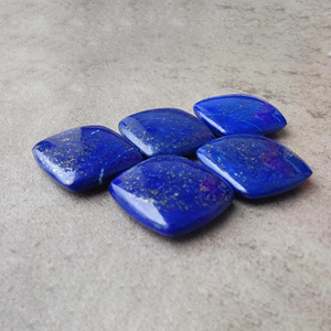 Natural Lapis Lazuli Square <b>Cushion</b> Cabochon, Briolette Cut Calibrated Loose Gemstone Custom Sizes Available - Product Image 5