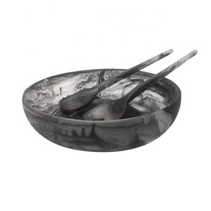 Ensemble de bols à salade et de plateaux à fruits en résine de qualité alimentaire, design moderne de style coréen et japonais, poli, écologique, durable, de qualité supérieure - Product Image 2