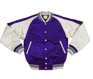 Veste de baseball universitaire pour hommes uniforme d'équipe universitaire veste en satin légère boutonnée veste universitaire décontractée avec poches pour hommes - Product Image 5