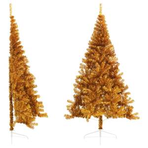 Árbol de Navidad Artificial Grande Dorado de PET, Árboles de Navidad Festivos para Decoración - Product Image 1