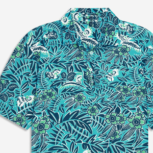Polo de Manga Corta con Estampado Floral para Hombre, Estilo Casual Tejido, Corte Regular - Product Image 4