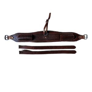 Sangle de flanc et de ventre en cuir premium pour cheval de style western, personnalisée pour l'équitation à taille haute - Product Image 1