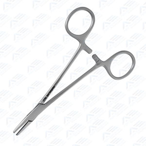 Pinzas quirúrgicas de 7.25 pulgadas, serradas, marrones, portaagujas de acero inoxidable, pinzas rectas para agujas, mordazas sólidas serradas, manuales - Product Image 3
