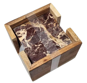 ชุดจานรองแก้วหินทรงกลม ดีไซน์ทันสมัย แผ่นรองและแผ่นรองแก้วแบบใช้ซ้ำได้ - Product Image 4