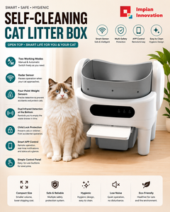 Smart Automatic <b>Cat</b> Litter <b>Box</b> Oval Shape 80L Plastic Dust-Free Odor Control Easy Clean Large Capacity Eco-Friendly Smart - Product Image 6