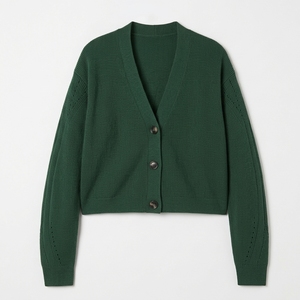 Suéter cárdigan de punto gofrado texturizado personalizado al por mayor para mujer, prendas de punto para moda casual, suave para mujer - Product Image 5