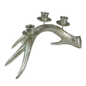 Support de bougies en forme de bois de cerf de Noël avec 3 piliers, en fer, décoration d'intérieur, chandelier en métal durable - Product Image 3