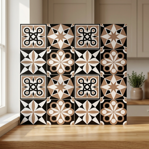 Carreaux de sol en céramique Vistaar Premium de style européen marocain à motifs floraux 30x30cm, imperméables, résistants à l'usure, finition mate pour villa - Product Image 3