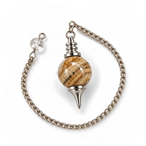 Pendentif sphérique en obsidienne acajou naturelle, fait main, pour la guérison par le Reiki - Product Image 5