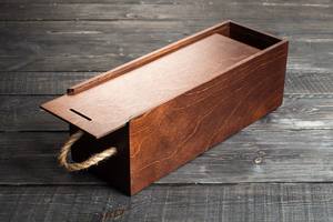 Boîte de rangement pour vin en bois naturel, compartiments amovibles, protection pour une seule bouteille, présentation élégante, préservation - Product Image 1