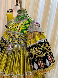 Afghan Kuchi <b>Dress</b> Handcrafted Traditional Look for <b>Weddings</b> Celebrations <b>Long</b> <b>Sleeve</b> Embroidered Frock Women Casual <b>Dresses</b> - Product Image 6