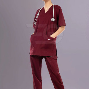 Hospital <b>Uniform</b> <b>Scrubs</b> Set Custom Logo Knitted Comfortable Lightweight Professional Medical Workwear for Healthcare Staff - Product Image 3