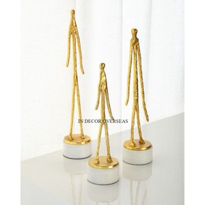 Meilleures ventes, sculptures décoratives de luxe de forme irrégulière en métal plaqué or de haute qualité, fabriquées en Inde - Product Image 3