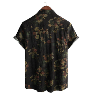 เสื้อเชิ้ตชายหาดแขนสั้นลำลองลายพิมพ์ฮาวาย คอตั้ง ผ้าบางเบา ใส่สบาย เหมาะสำหรับหน้าร้อน ขายดี - Product Image 2