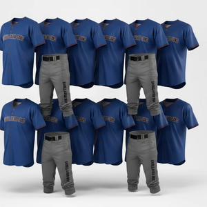 Ensemble d'uniformes de baseball personnalisés pour hommes et femmes, maillot et pantalon d'équipe, vêtements de sport athlétiques respirants et légers, fournisseur d'usine en gros - Product Image 6