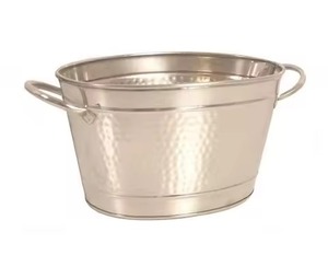 Trending Item Metal Ice Beverage Tub Stainless Steel Party Cooler <b>Bucket</b> Wine Beer Chiller Tub Event Use - Product Image 2