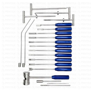 Instrumentos para la Extracción de Cemento Tipo Mueller, Juego Quirúrgico Ortopédico de 22 Piezas, Herramientas para Extracción de Cemento Óseo, Revisión y Artroplastia - Product Image 3