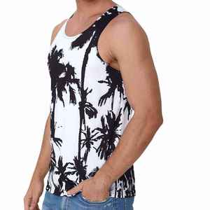 KHILAN INDUSTRIES – Nouveauté : Débardeurs Homme Personnalisables en Coton Tricoté Respirant à Paillettes, Col Rond Uni sur le Devant - Product Image 5
