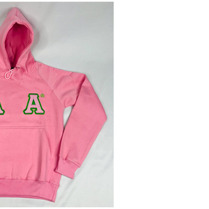 เสื้อฮู้ดดี้โอเวอร์ไซส์ Greek Life ปักตัวอักษรตามสั่ง ผ้าฝ้ายฟลีซ แฟชั่นสำหรับชมรมนักศึกษา Alpha |   คาปา |   อัลฟ่า - Product Image 3
