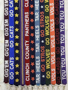 Premium Durable Fashion Gig Em Go Cats Tar Heels Go Stros Go Wolves Vols Cards TCU Correa Hecho a mano Con cuentas Monedero Cinturón Bolsa personalizada - Product Image 2