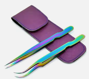 แหนบปลายโค้งสแตนเลสสตีล - อุปกรณ์เสริมความงามป้องกันไฟฟ้าสถิตย์ ทนทาน สำหรับจัดแต่งขนตา - Product Image 3