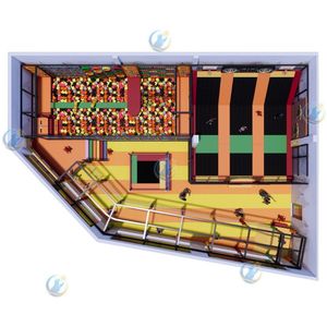 Equipo de juegos interior: Área de juegos blandos, piscina de bolas, tobogán, estructura de escalada, multimaterial, alta capacidad, tamaño personalizable - Product Image 2