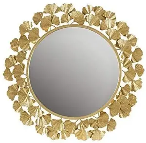 Durable metal wall <b>mirror</b> with stylish reflective surface for modern living room and interior design <b>accent</b> decor - Product Image 2