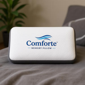 Oreiller ergonomique pour le cou en TPE, taille standard - Coussin en mousse à mémoire de forme certifié Oeko-Tex - Product Image 3