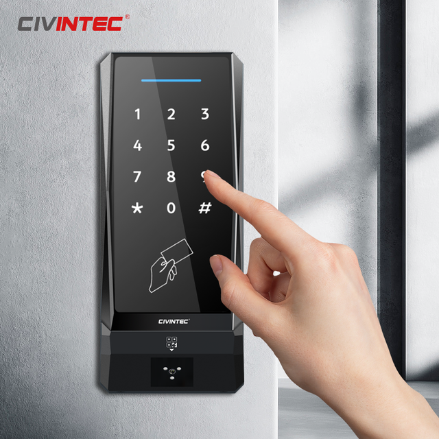 Networked Residential Access Control System Ethernet Keypad Door Entry System with RFID QR Code Reader