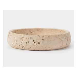 Nuevo Plato Decorativo de Piedra Travertino Beige para Servir, Exhibir y Decorar el Hogar con Elegancia - Product Image 3