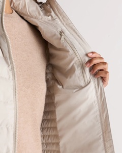 <b>Women's</b> Long Casual Quilted Polyester Filled <b>Vest</b> Stand Collar Zipper Waistcoat Lightweight Puffer Outerwear <b>for</b> Winter Warmth - Product Image 2