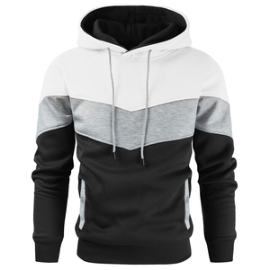 Wholesale Black Quarter <b>Zip</b> Unisex Pullover Hoodie Color Blocking Oversized Fleece 100% Cotton Spring Printed High Quality - Product Image 6