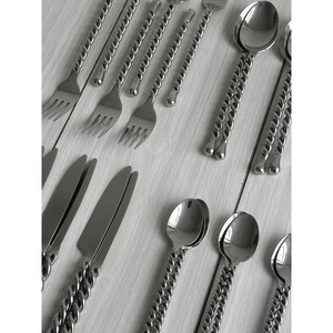 Great quality Silver Silverware Set Kitchen Supplies Accessories Metal Classical Spoon <b>Fork</b> Knife Set Stainless Steel Cutlery - Product Image 4