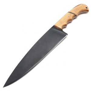 Juego de 4 Cuchillos de Cocina Hechos a Mano con Acero de Damasco 1095 15N20 de Alto Contenido de Carbono, Afilados, Ambidiestros, con Revestimiento Negro y Mango de Resina - Product Image 3