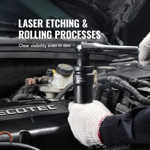 Set di chiavi a bussola a impatto metriche da 27-41 mm, 8 pezzi, in acciaio legato Cr-Mo a 6 punte, con misure facili da leggere per riparazioni auto - Product Image 5