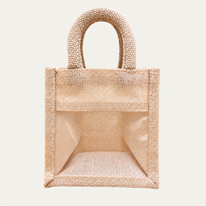Premium Eco Friendly <b>Small</b> Jute <b>Bag</b> with Soft Padded Cotton Handles Reusable for Jewelry Wedding Return <b>Gifts</b> - Product Image 1