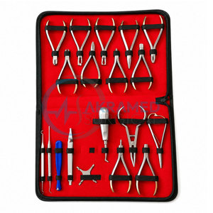 Kit de 19 Piezas de Instrumentos Dentales de Ortodoncia, Juego de Herramientas Dentales Profesionales de Acero Inoxidable - Product Image 1