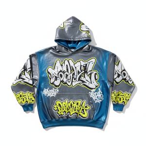 Fashion Brand Street Horn Hats Hip-hop Fun Printed Sweatshirts Casual <b>Men's</b> and Women's Graffiti Print Hooded Tops Hoodies - Product Image 1